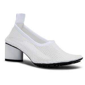 Bottega Veneta Mesh Pumps OPTIC White 37.5 7.5 Shoes Heels Stretch Web NWT Box